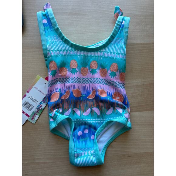 Pink Platinum Girls 18 months Fruit Print One Piece Swimsuit NWT - Picture 5 of 5